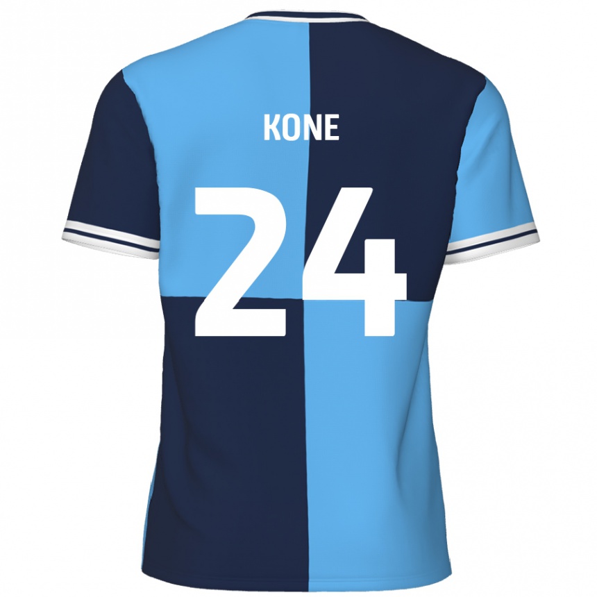 Kids Football Richard Kone #24 Sky Blue Dark Blue Home Jersey 2024/25 T-Shirt Australia