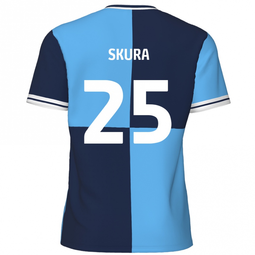 Kids Football Declan Skura #25 Sky Blue Dark Blue Home Jersey 2024/25 T-Shirt Australia