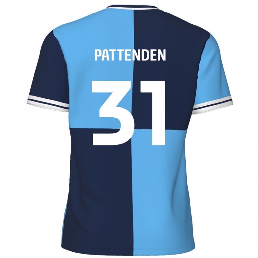 Kids Football Jasper Pattenden #31 Sky Blue Dark Blue Home Jersey 2024/25 T-Shirt Australia