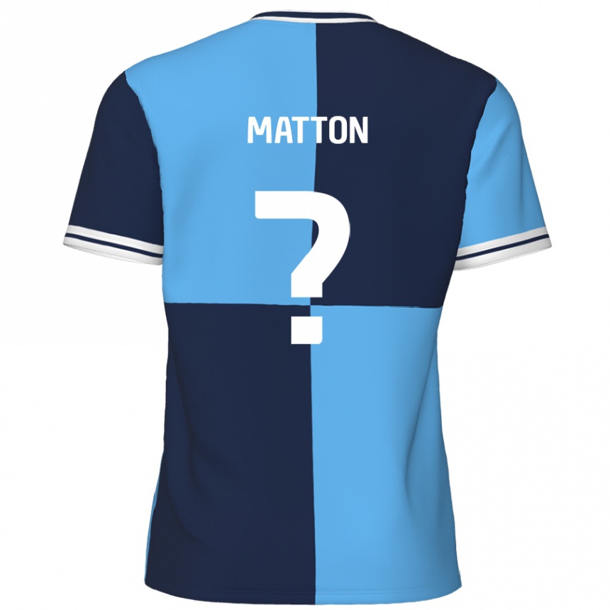 Kids Football Jack Matton #0 Sky Blue Dark Blue Home Jersey 2024/25 T-Shirt Australia