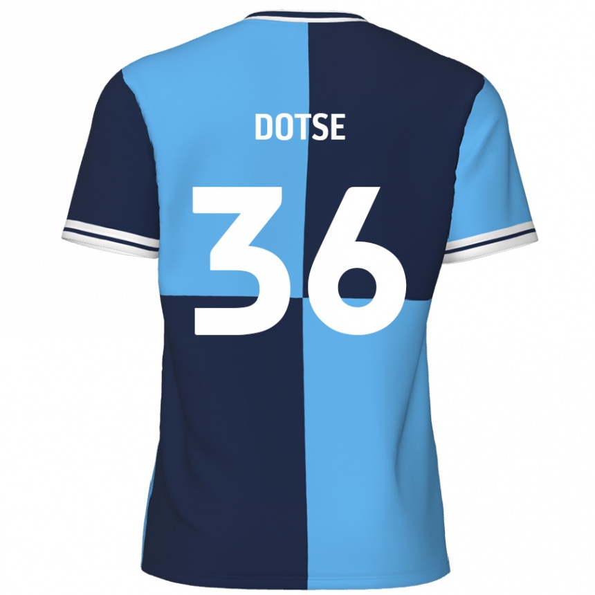 Kids Football Jahiem Dotse #36 Sky Blue Dark Blue Home Jersey 2024/25 T-Shirt Australia