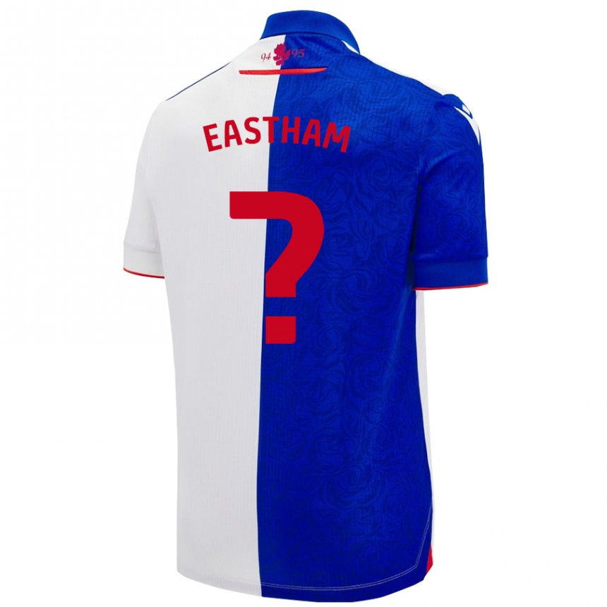 Kids Football Jordan Eastham #0 Sky Blue White Home Jersey 2024/25 T-Shirt Australia