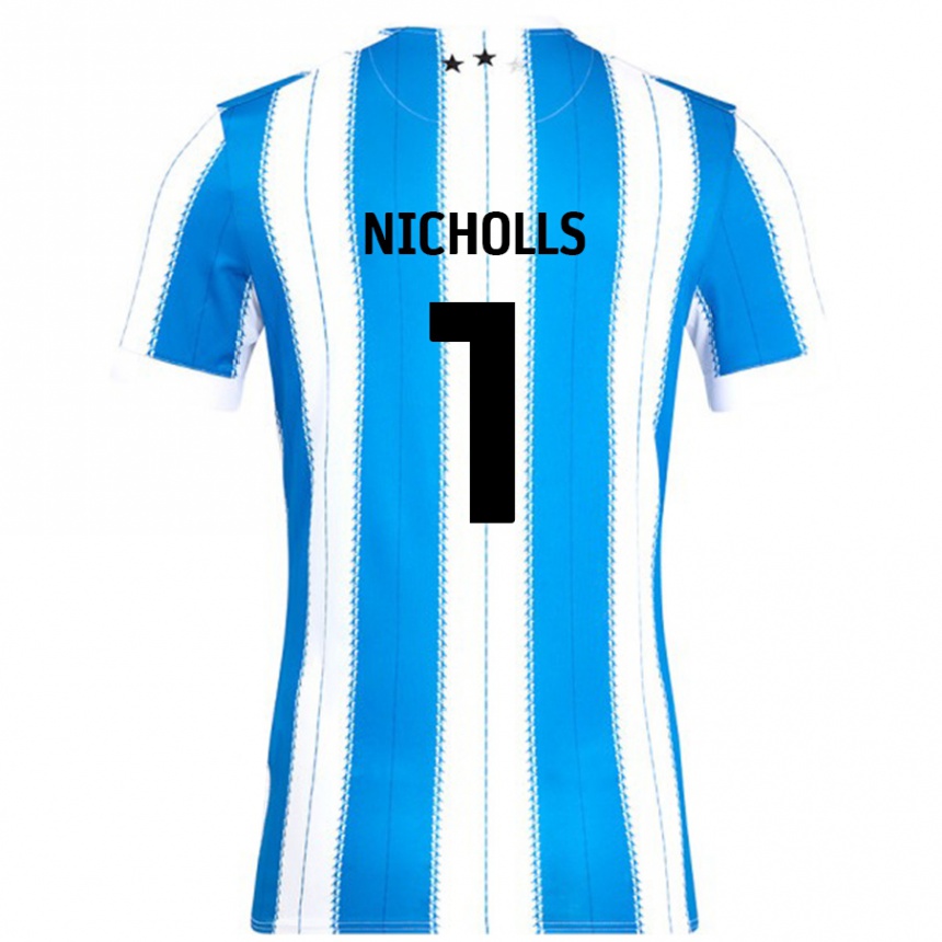 Kids Football Lee Nicholls #1 Blue White Home Jersey 2024/25 T-Shirt Australia