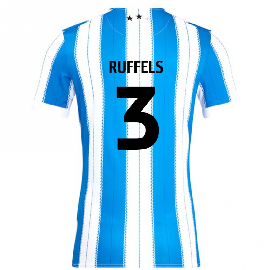 Kids Football Josh Ruffels #3 Blue White Home Jersey 2024/25 T-Shirt Australia