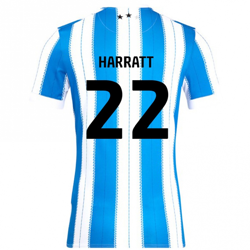 Kids Football Kian Harratt #22 Blue White Home Jersey 2024/25 T-Shirt Australia