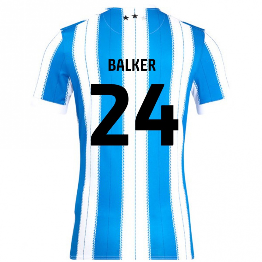 Kids Football Radinio Balker #24 Blue White Home Jersey 2024/25 T-Shirt Australia