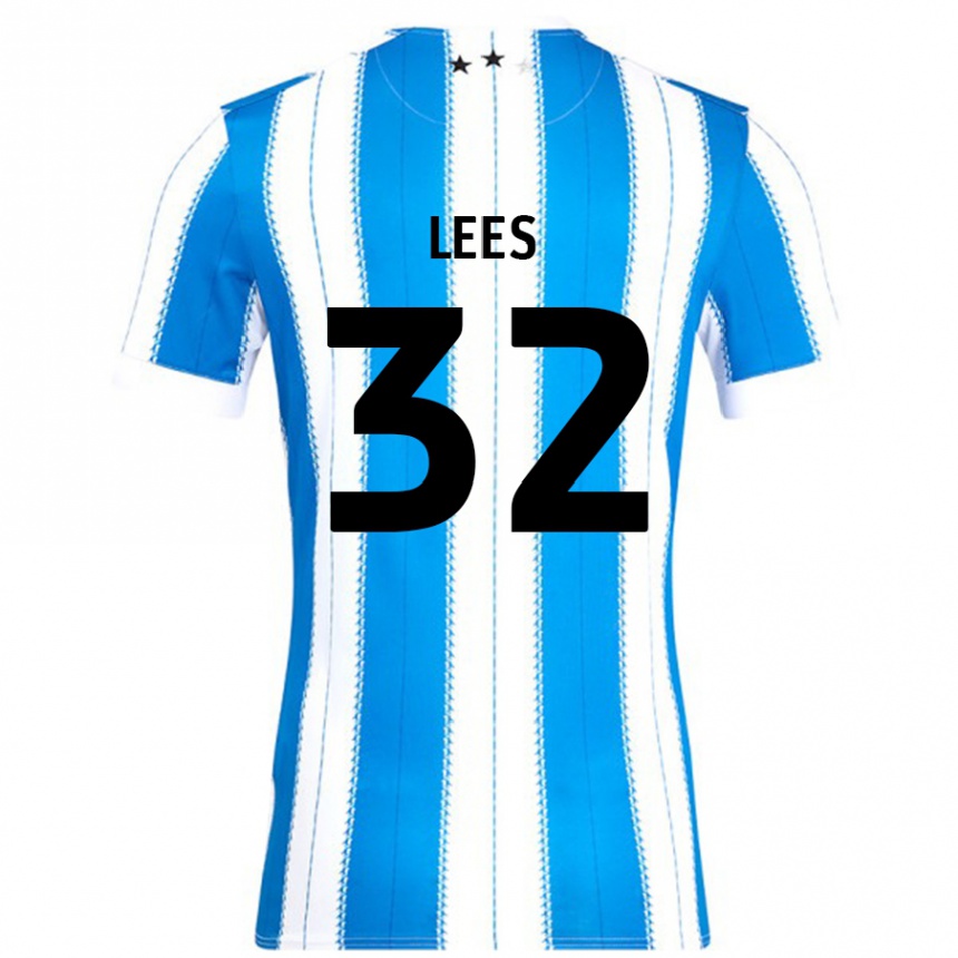 Kids Football Tom Lees #32 Blue White Home Jersey 2024/25 T-Shirt Australia