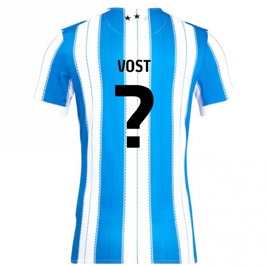 Kids Football Daniel Vost #0 Blue White Home Jersey 2024/25 T-Shirt Australia