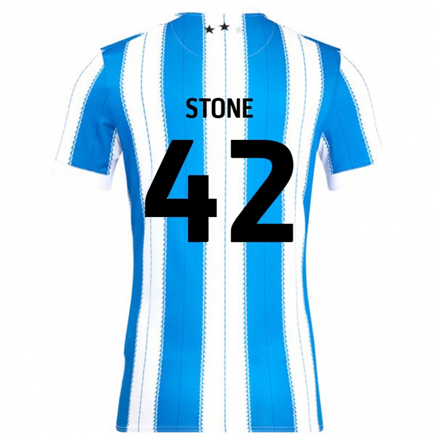 Kids Football Michael Stone #42 Blue White Home Jersey 2024/25 T-Shirt Australia