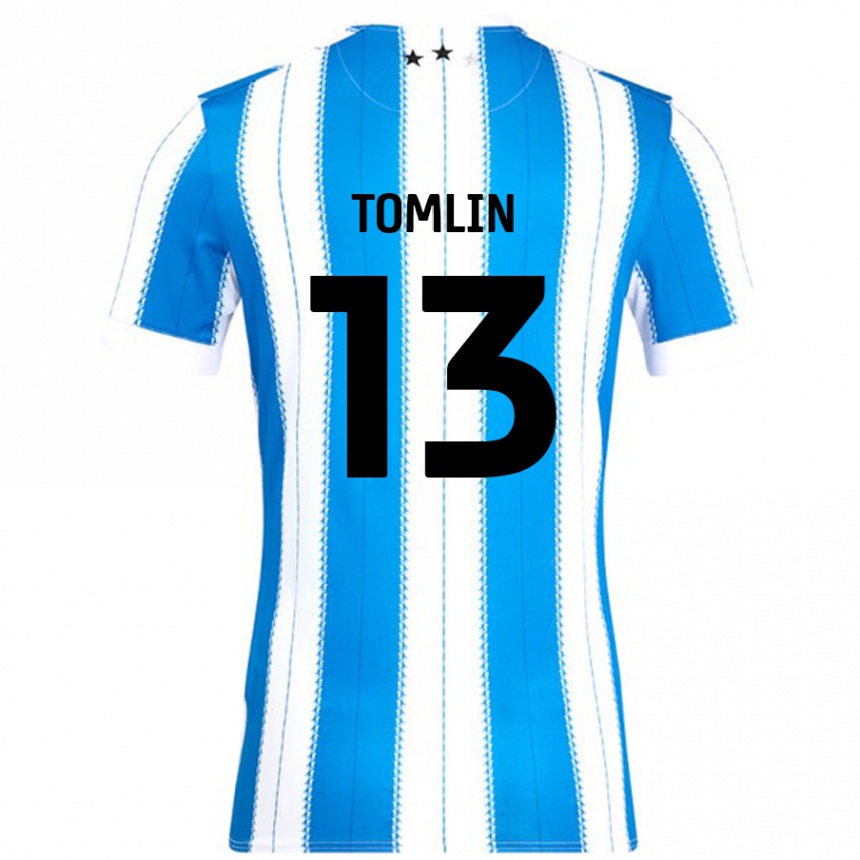 Kids Football Phoebe Tomlin #13 Blue White Home Jersey 2024/25 T-Shirt Australia