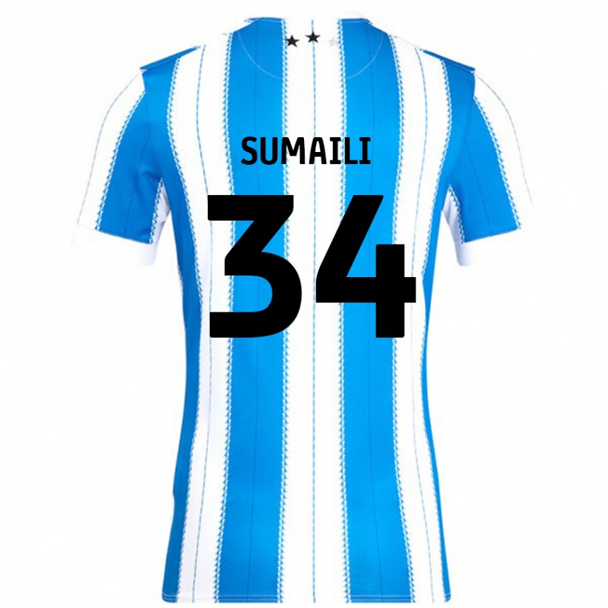 Kids Football Falone Sumaili #34 Blue White Home Jersey 2024/25 T-Shirt Australia