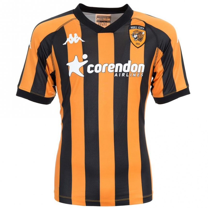 Kids Football Harry Vaughan #14 Black Amber Home Jersey 2024/25 T-Shirt Australia