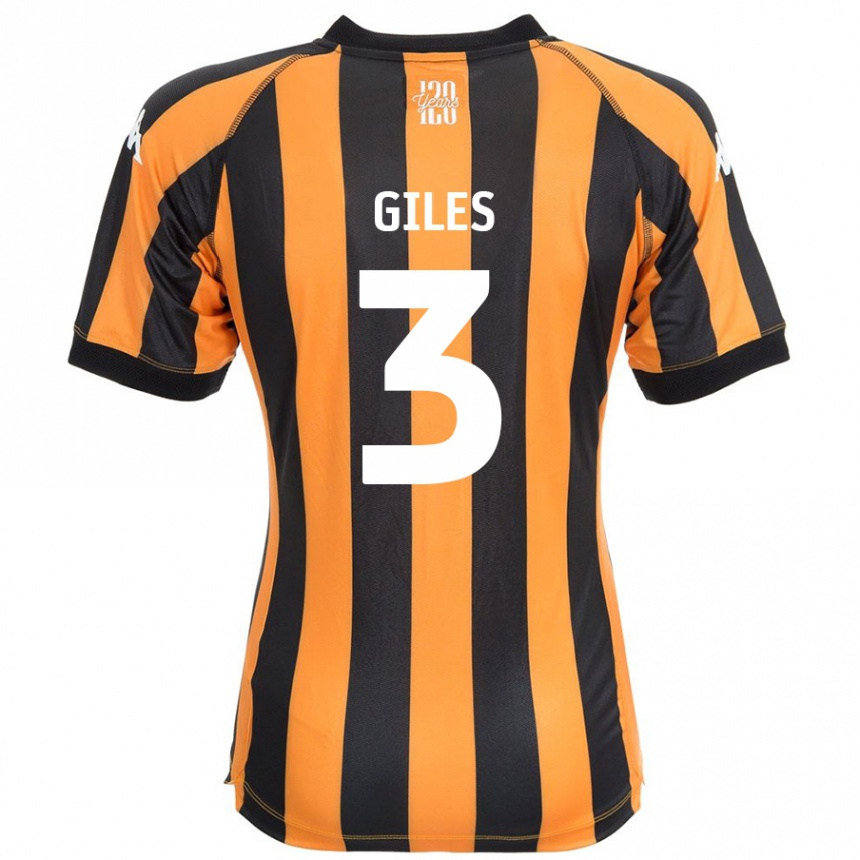 Kids Football Ryan Giles #3 Black Amber Home Jersey 2024/25 T-Shirt Australia