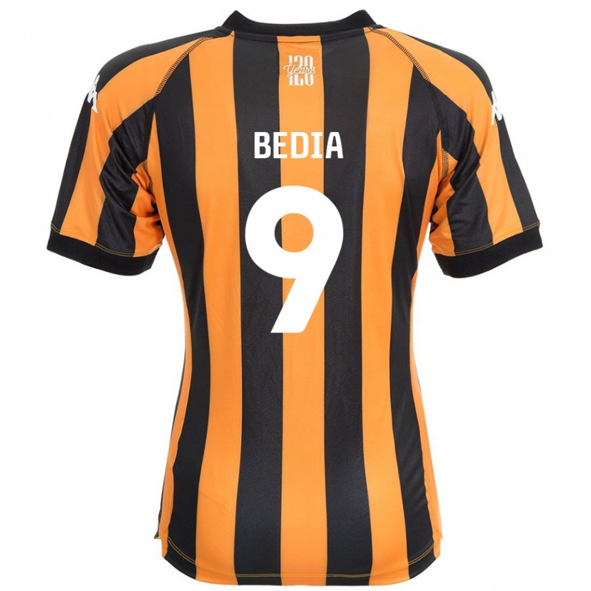 Kids Football Chris Bedia #9 Black Amber Home Jersey 2024/25 T-Shirt Australia