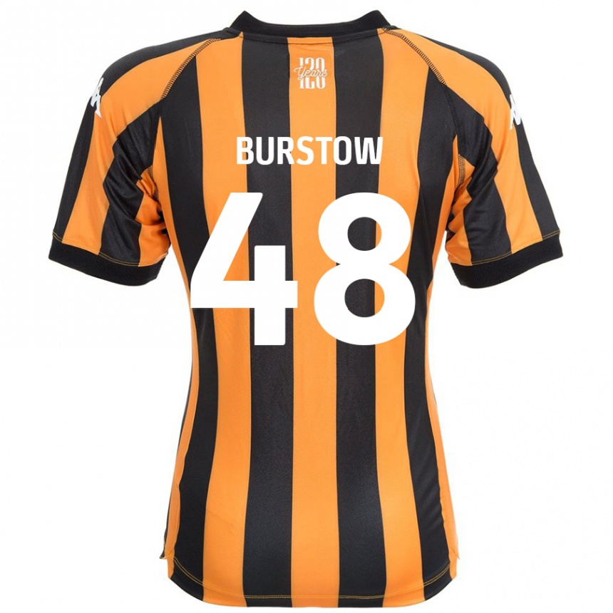 Kids Football Mason Burstow #48 Black Amber Home Jersey 2024/25 T-Shirt Australia