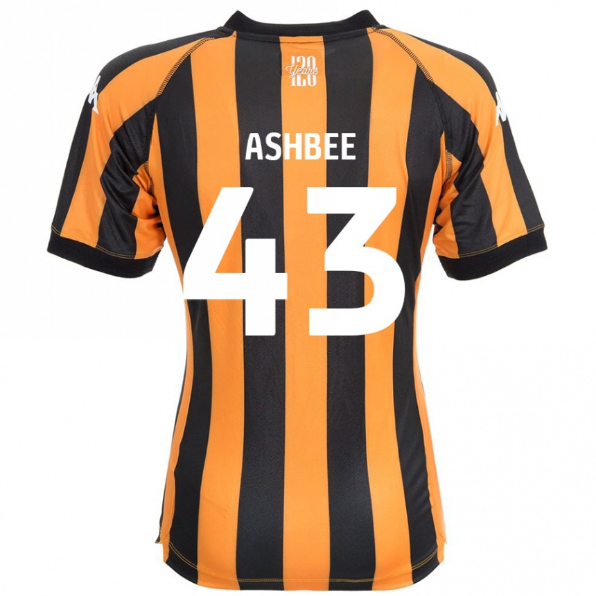 Kids Football Stanley Ashbee #43 Black Amber Home Jersey 2024/25 T-Shirt Australia