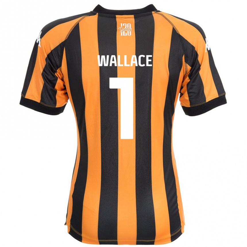 Kids Football Abbi Wallace #1 Black Amber Home Jersey 2024/25 T-Shirt Australia