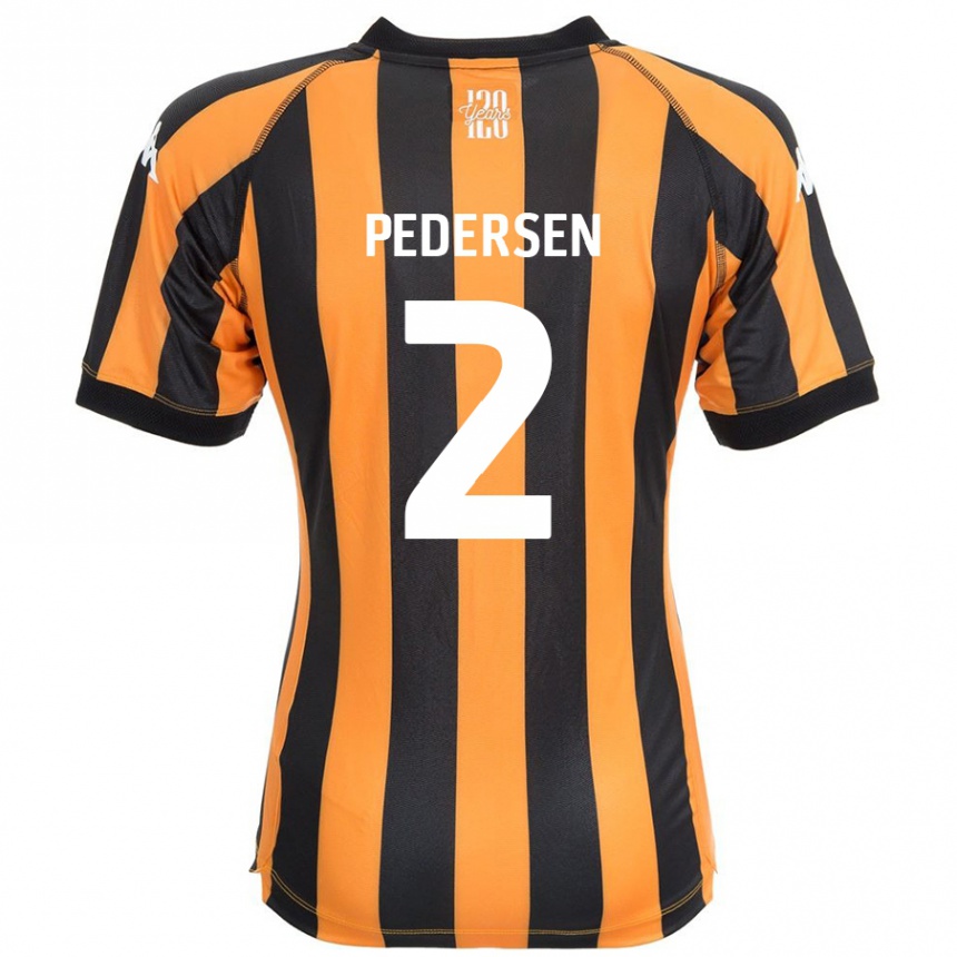 Kids Football Eden Pedersen #2 Black Amber Home Jersey 2024/25 T-Shirt Australia