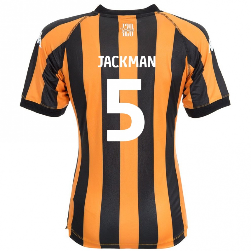 Kids Football Ellice Jackman #5 Black Amber Home Jersey 2024/25 T-Shirt Australia