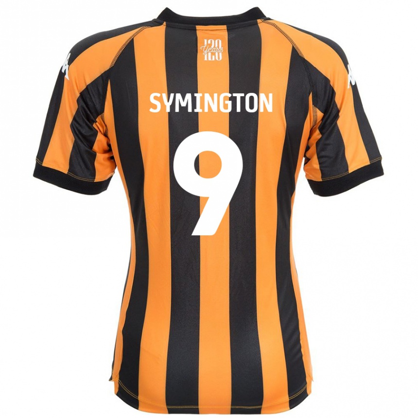 Kids Football Jo Symington #9 Black Amber Home Jersey 2024/25 T-Shirt Australia