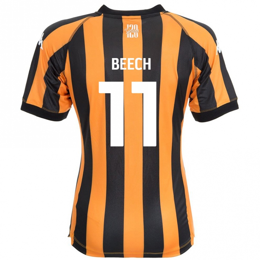 Kids Football Rebecca Beech #11 Black Amber Home Jersey 2024/25 T-Shirt Australia