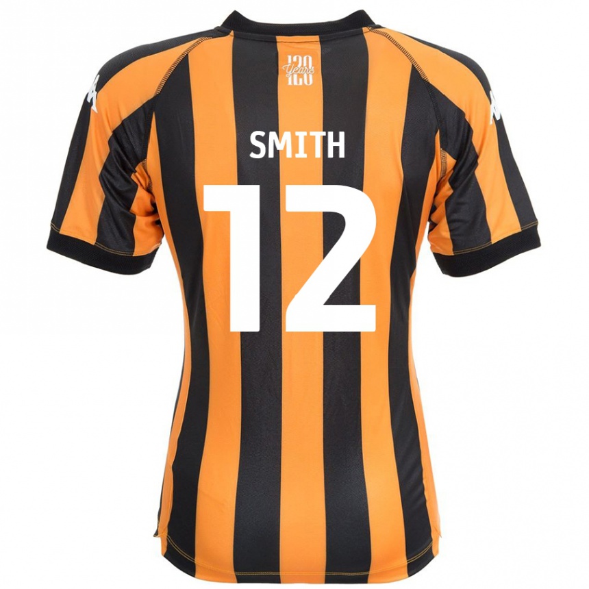 Kids Football Emily Smith #12 Black Amber Home Jersey 2024/25 T-Shirt Australia