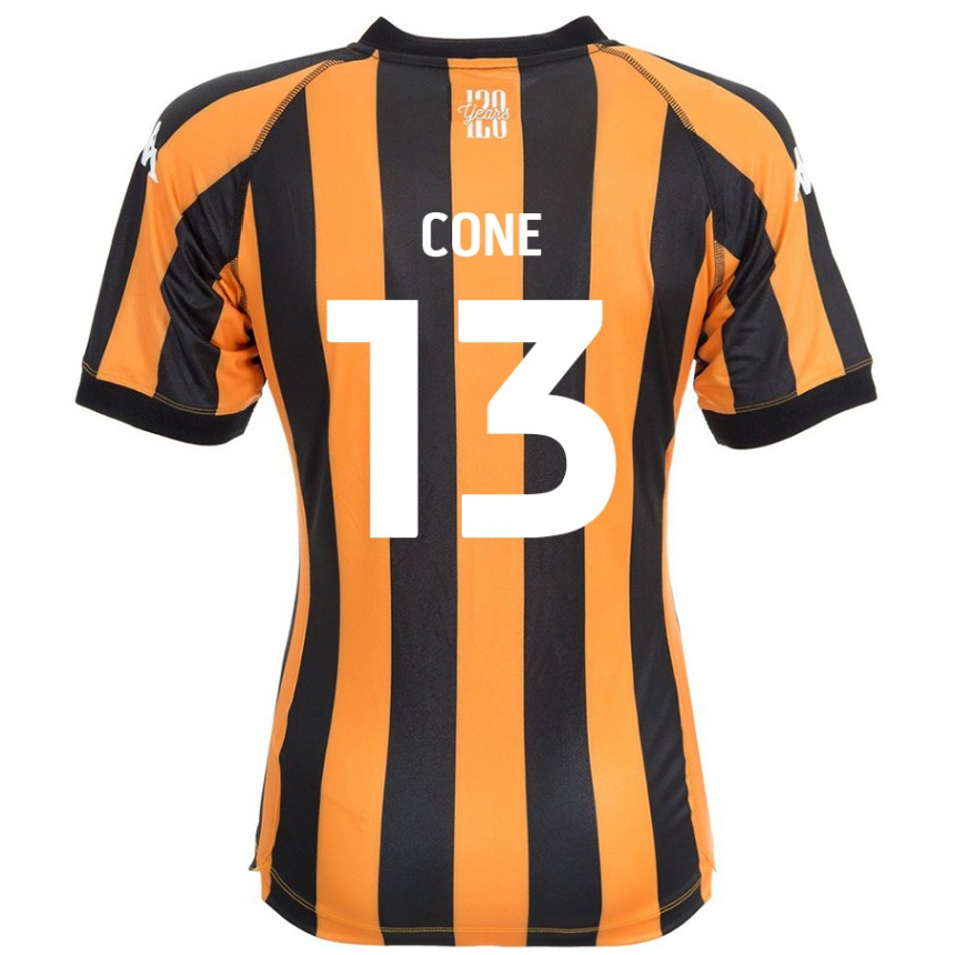 Kids Football Sharla Cone #13 Black Amber Home Jersey 2024/25 T-Shirt Australia