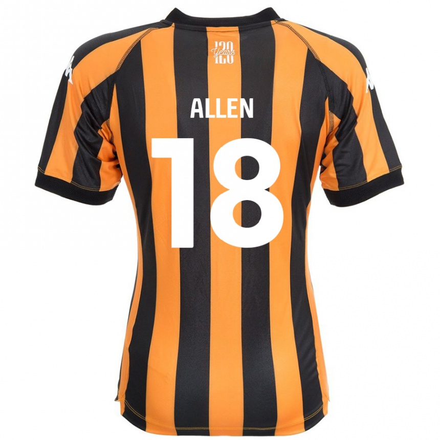 Kids Football Aaliyah Allen #18 Black Amber Home Jersey 2024/25 T-Shirt Australia