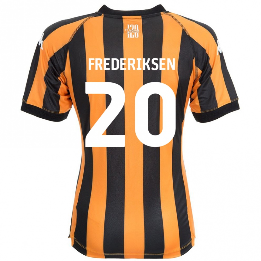 Kids Football Abbey Frederiksen #20 Black Amber Home Jersey 2024/25 T-Shirt Australia