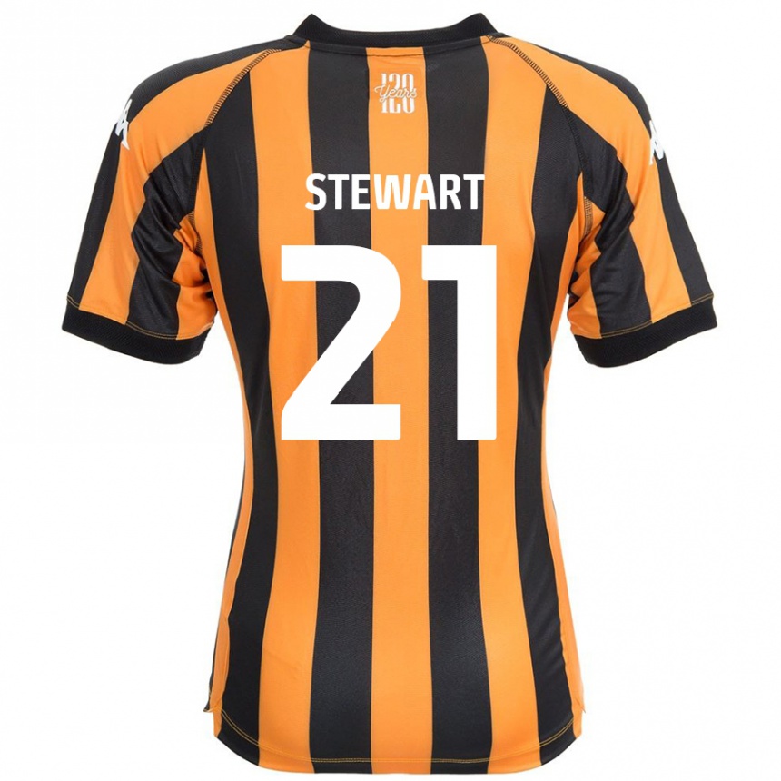 Kids Football Alice Stewart #21 Black Amber Home Jersey 2024/25 T-Shirt Australia