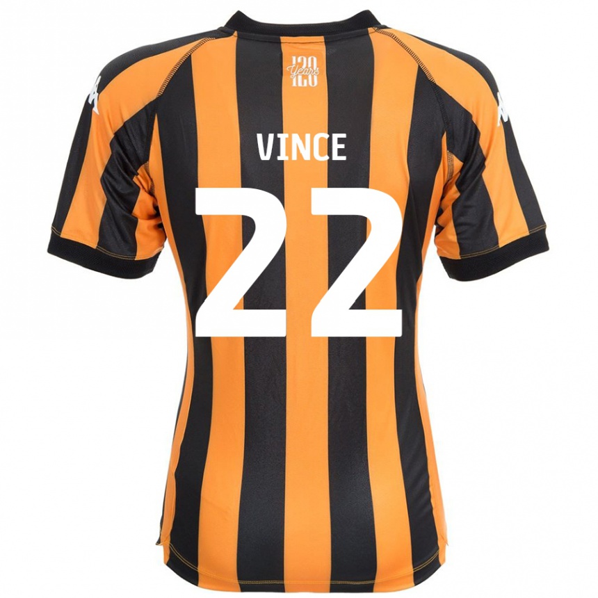 Kids Football Anna Vince #22 Black Amber Home Jersey 2024/25 T-Shirt Australia