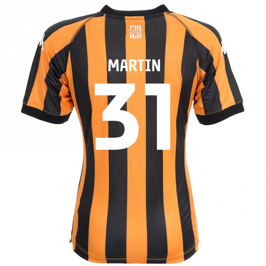 Kids Football Faith Martin #31 Black Amber Home Jersey 2024/25 T-Shirt Australia