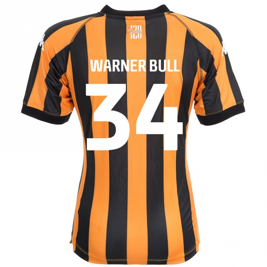 Kids Football Lucy Warner-Bull #34 Black Amber Home Jersey 2024/25 T-Shirt Australia