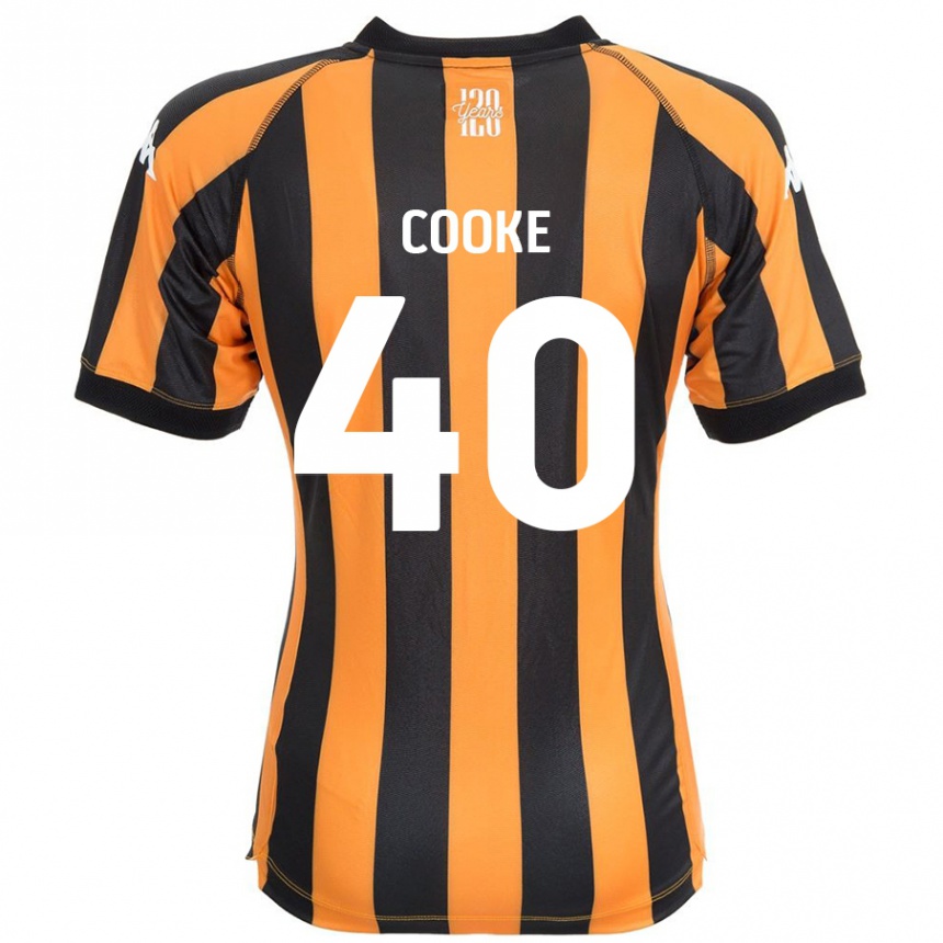 Kids Football Megan Cooke #40 Black Amber Home Jersey 2024/25 T-Shirt Australia