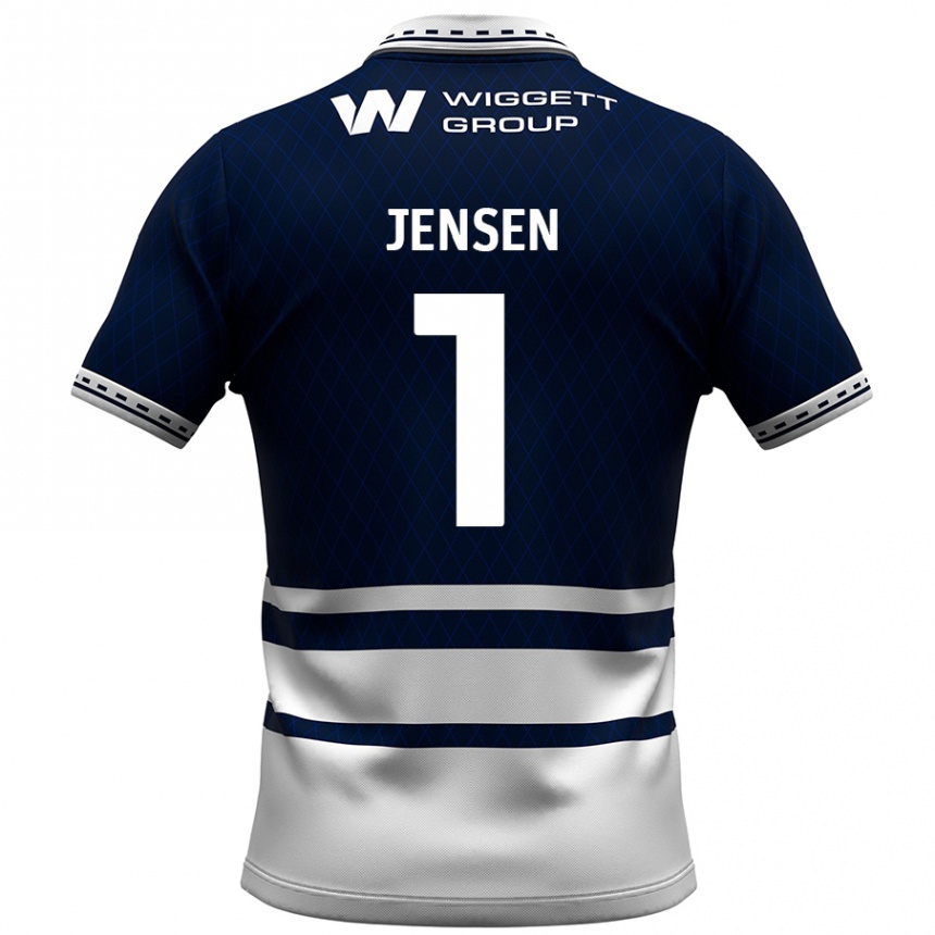 Kids Football Lukas Jensen #1 Navy Blue White Home Jersey 2024/25 T-Shirt Australia