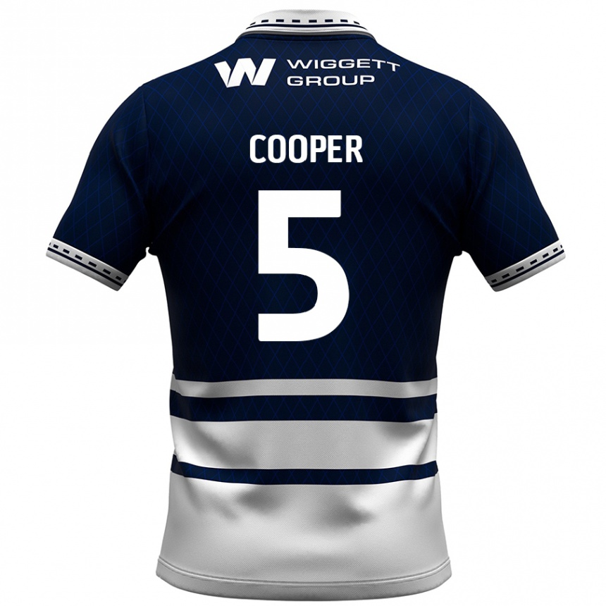 Kids Football Jake Cooper #5 Navy Blue White Home Jersey 2024/25 T-Shirt Australia