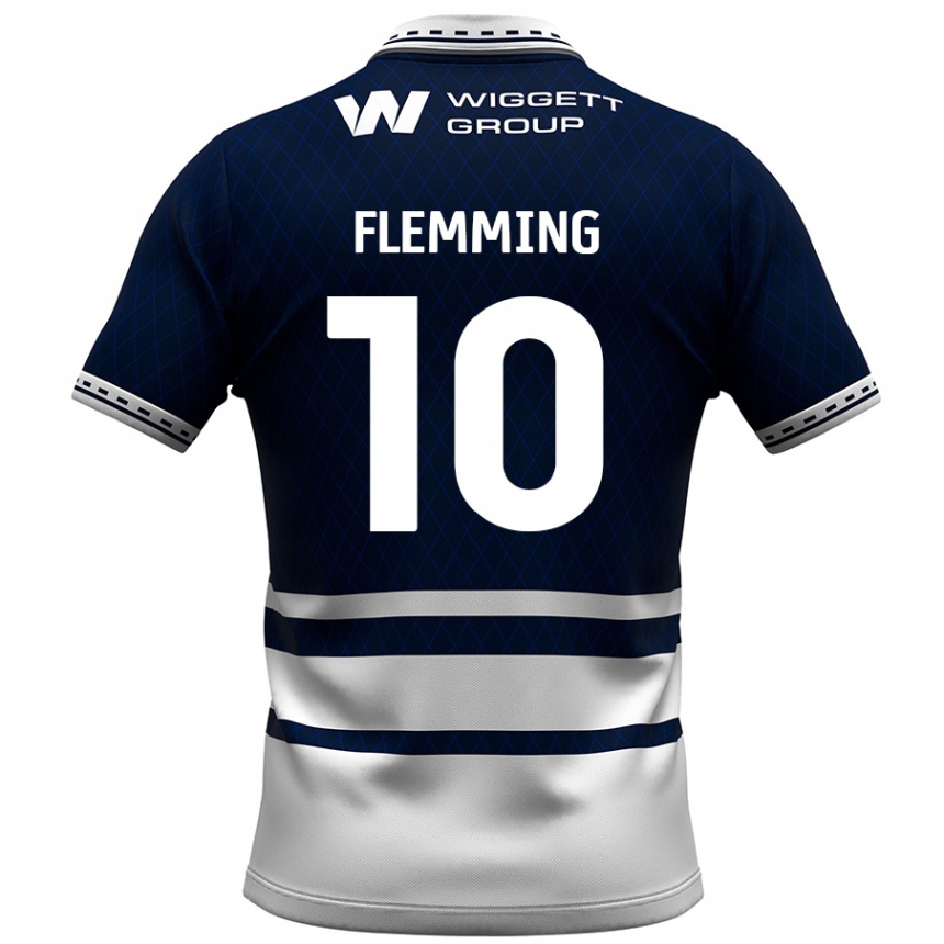 Kids Football Zian Flemming #10 Navy Blue White Home Jersey 2024/25 T-Shirt Australia