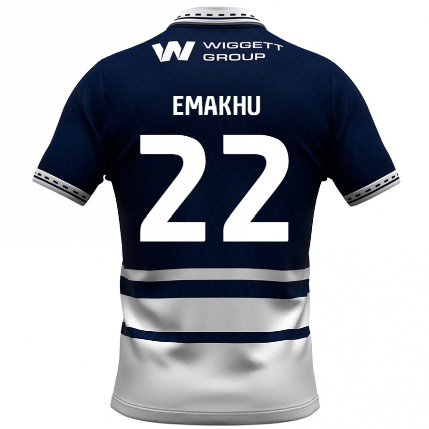 Kids Football Aidomo Emakhu #22 Navy Blue White Home Jersey 2024/25 T-Shirt Australia