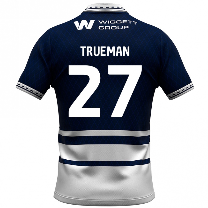 Kids Football Connal Trueman #27 Navy Blue White Home Jersey 2024/25 T-Shirt Australia