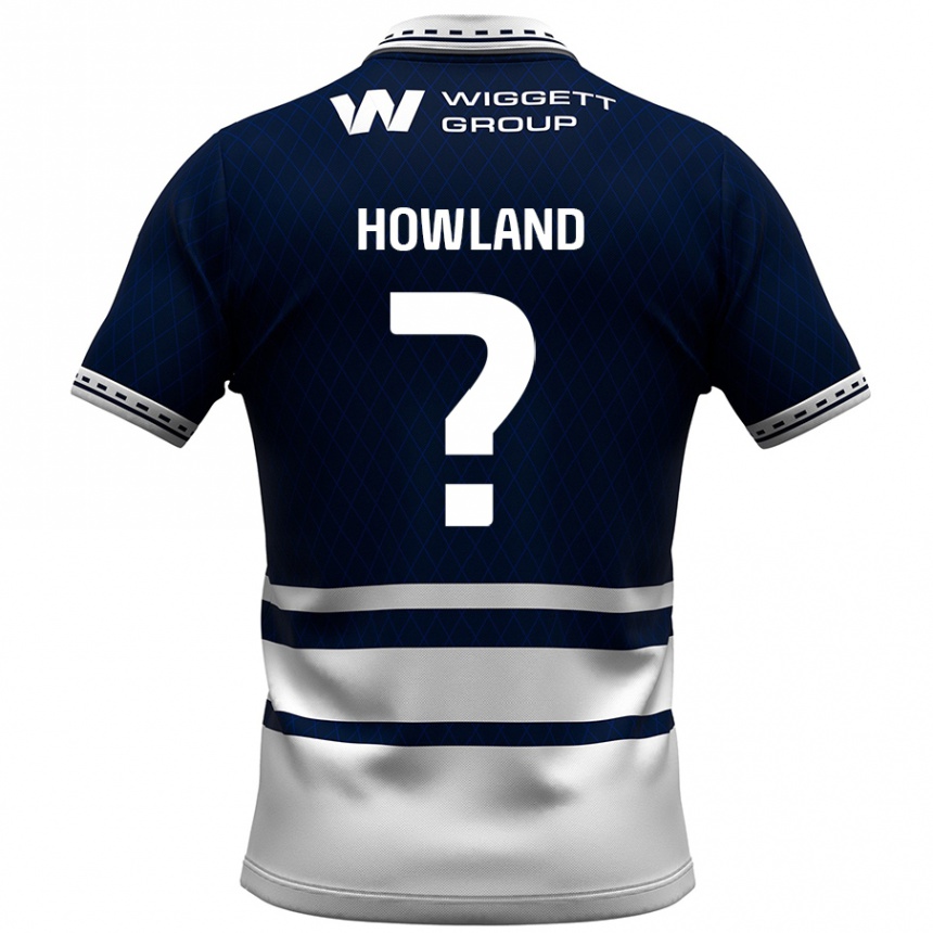 Kids Football Jack Howland #0 Navy Blue White Home Jersey 2024/25 T-Shirt Australia