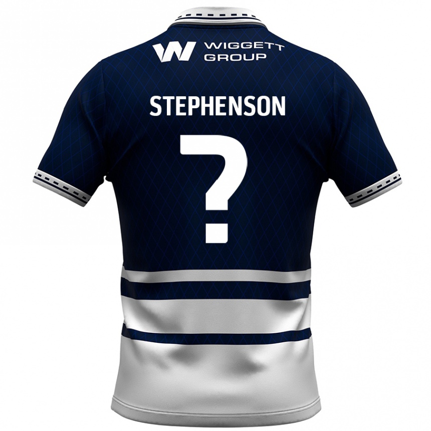 Kids Football Joshua Stephenson #0 Navy Blue White Home Jersey 2024/25 T-Shirt Australia