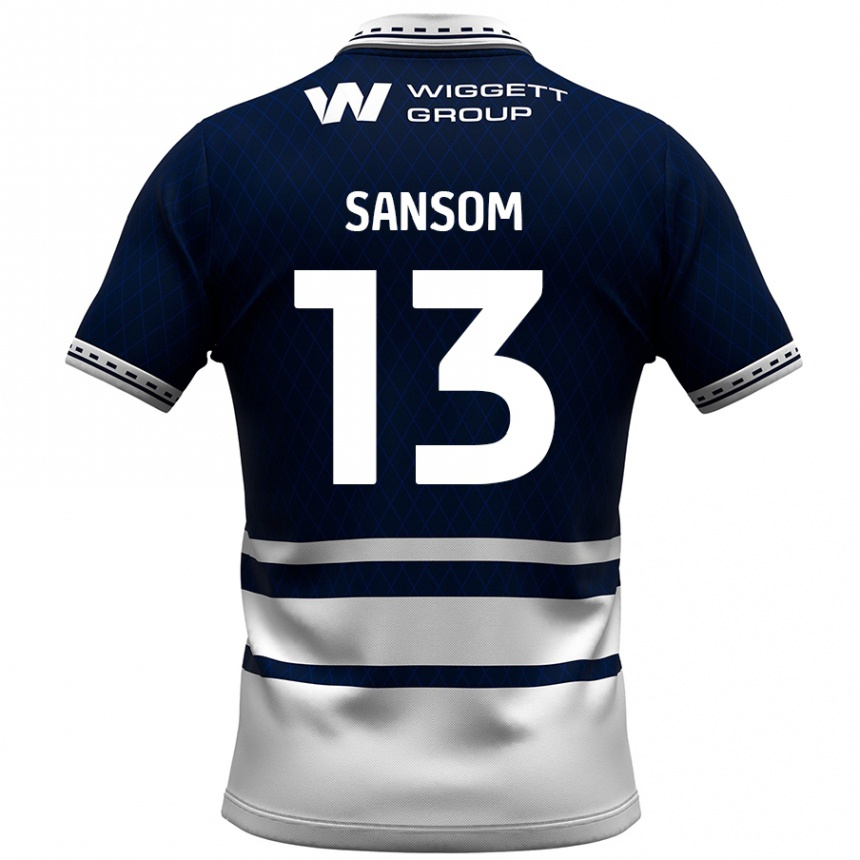 Kids Football Chloe Sansom #13 Navy Blue White Home Jersey 2024/25 T-Shirt Australia