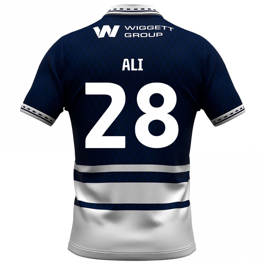 Kids Football Francesca Ali #28 Navy Blue White Home Jersey 2024/25 T-Shirt Australia