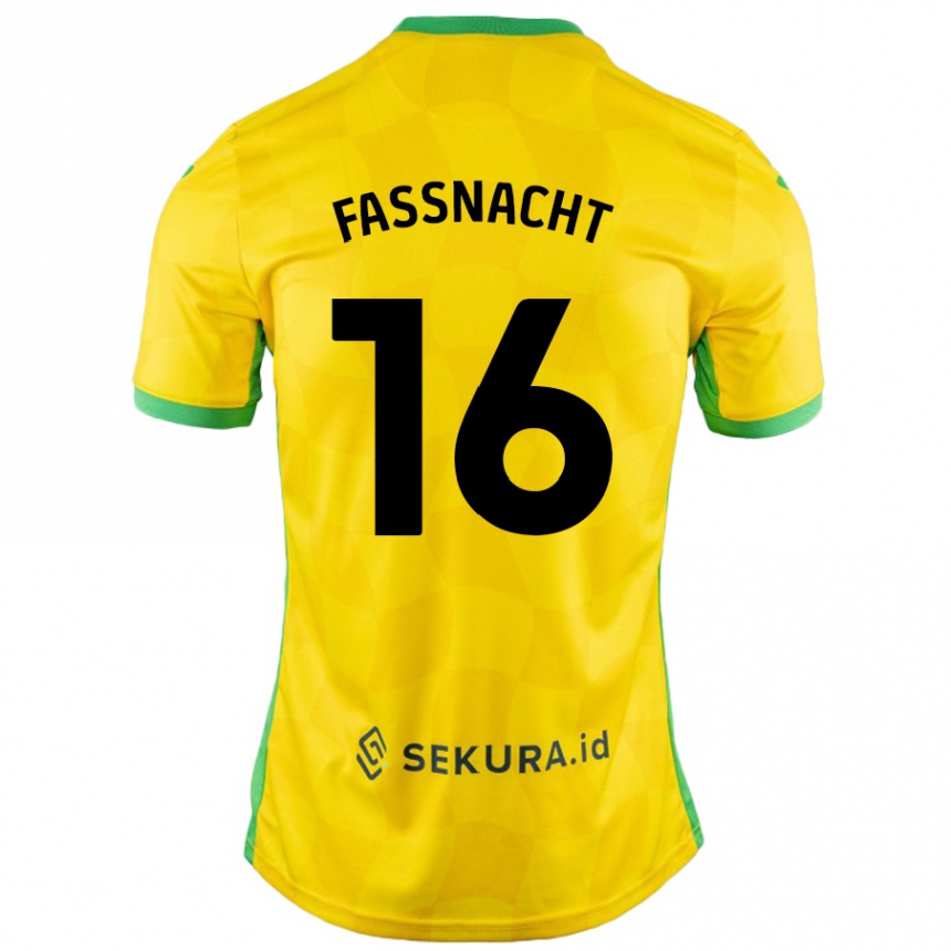 Kids Football Christian Fassnacht #16 Yellow Green Home Jersey 2024/25 T-Shirt Australia