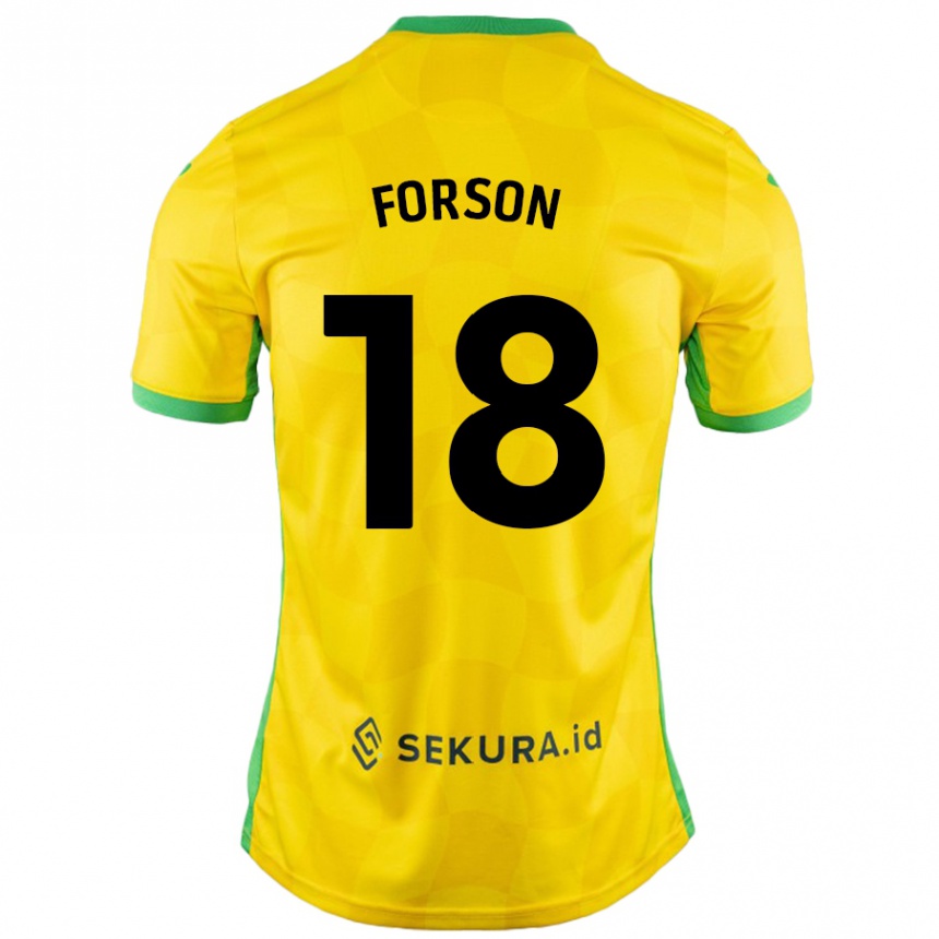 Kids Football Amankwah Forson #18 Yellow Green Home Jersey 2024/25 T-Shirt Australia