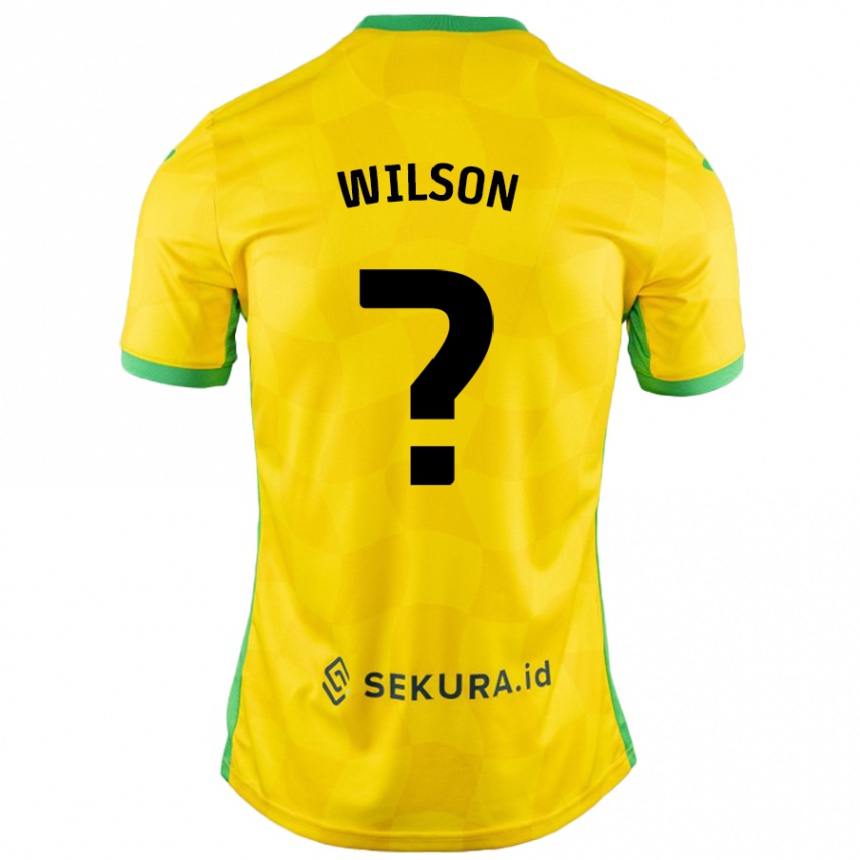 Kids Football Charlie Wilson #0 Yellow Green Home Jersey 2024/25 T-Shirt Australia