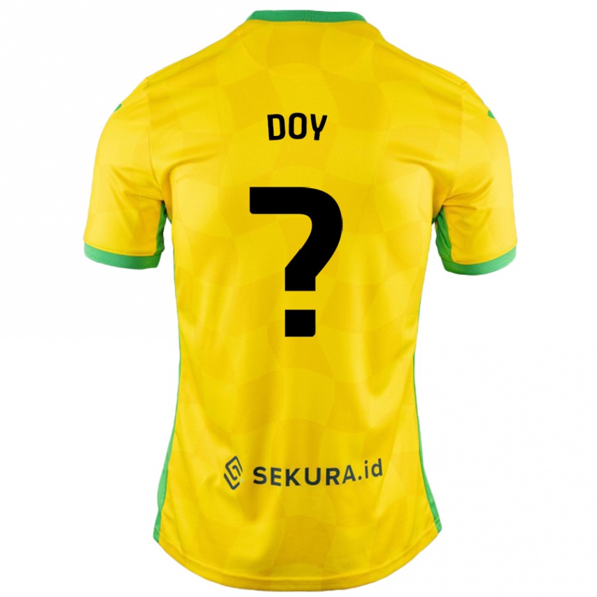 Kids Football Alfie Doy #0 Yellow Green Home Jersey 2024/25 T-Shirt Australia