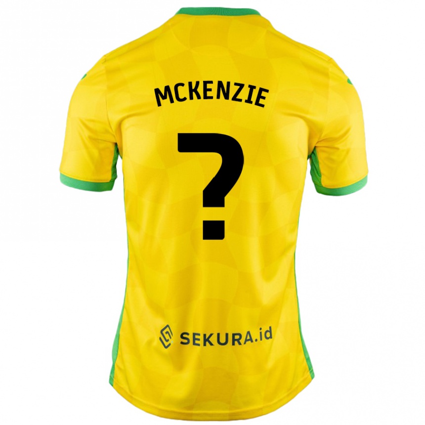 Kids Football Mason Mckenzie #0 Yellow Green Home Jersey 2024/25 T-Shirt Australia