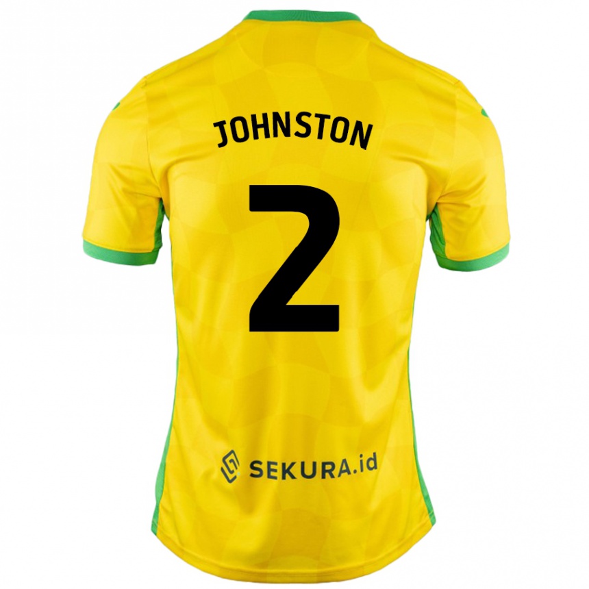 Kids Football Chardonnay Johnston #2 Yellow Green Home Jersey 2024/25 T-Shirt Australia