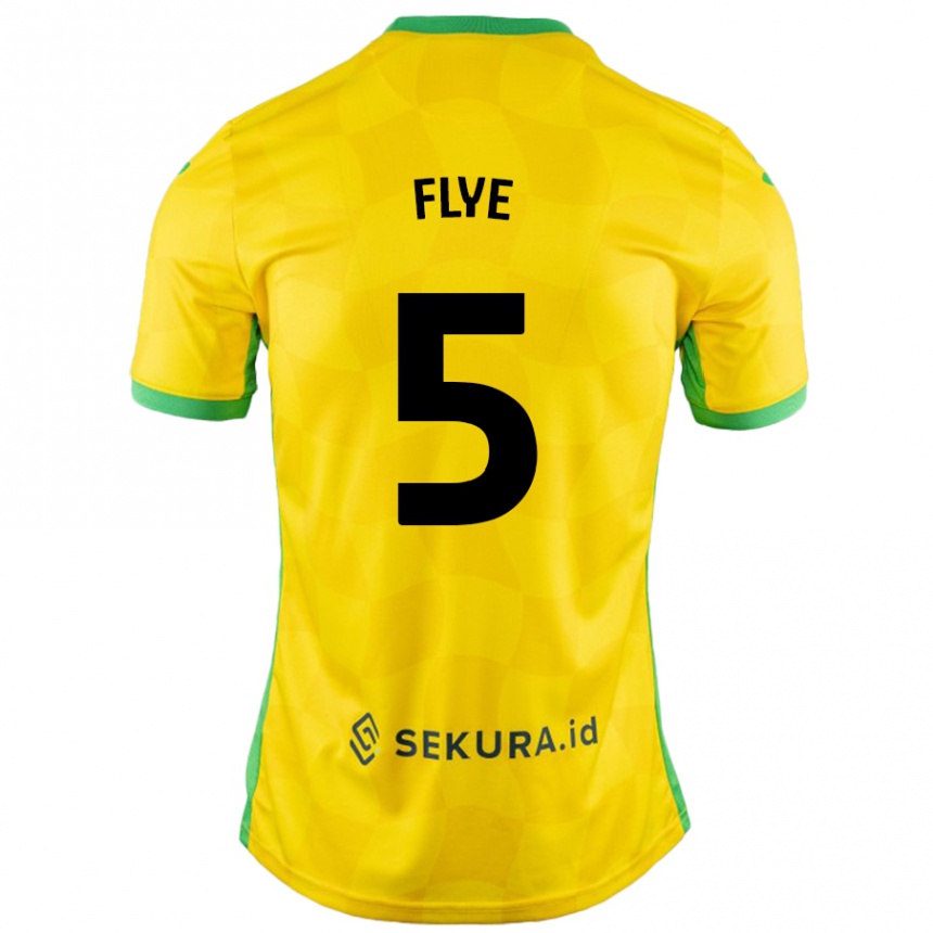 Kids Football Ceri Flye #5 Yellow Green Home Jersey 2024/25 T-Shirt Australia